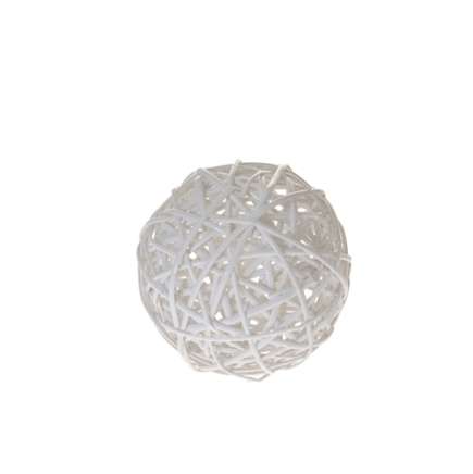 Плетена топка бяла,15cm