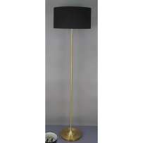 Висока деко лампа с метална златна основа и черен абажур, Ф 43х165 см