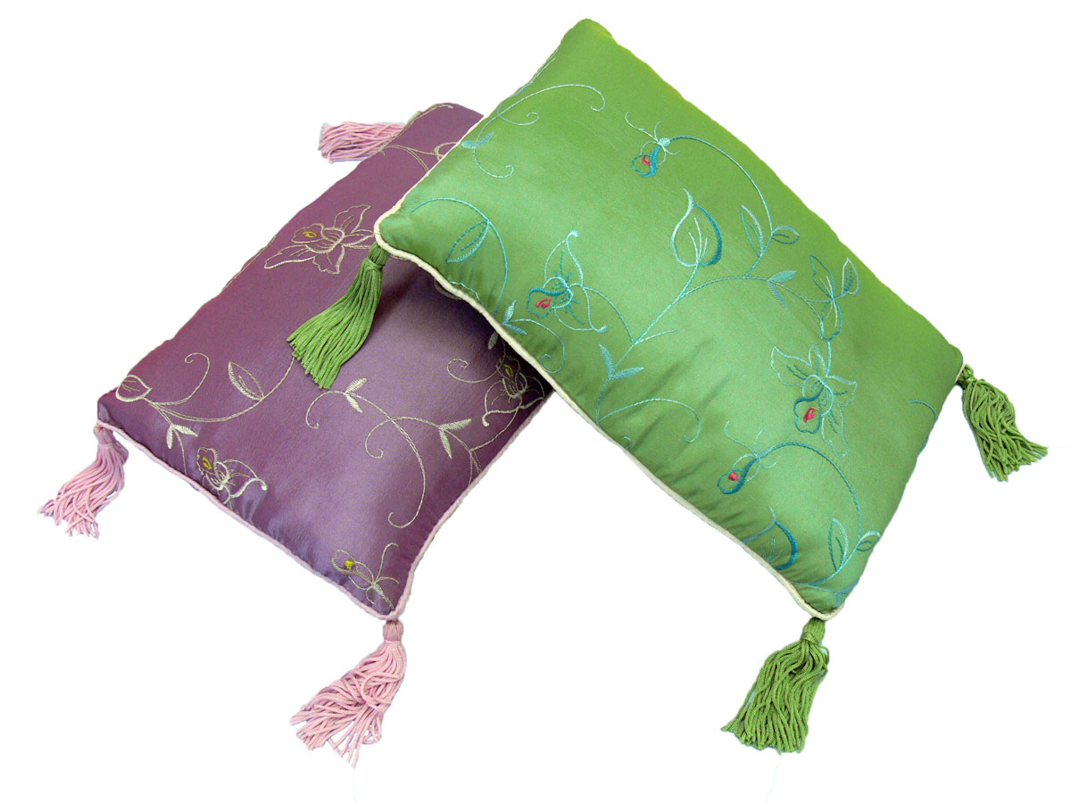 Възглавница декор. зелено/лилаво 20х30 см.(1/36)