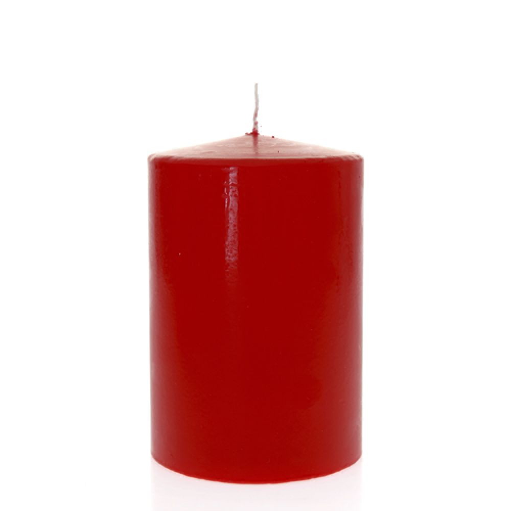 Свещ цилиндър червена,12х18 см