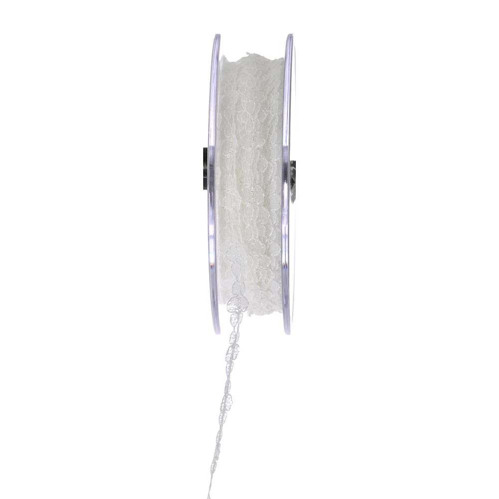 Панделка от бяла дантела, 0,8х18 метра
