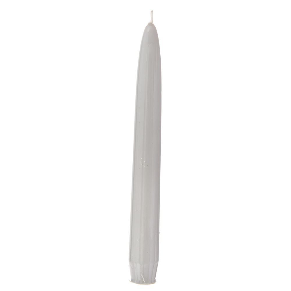 Венецианска свещ сива, к-т 12 бр., 20 см