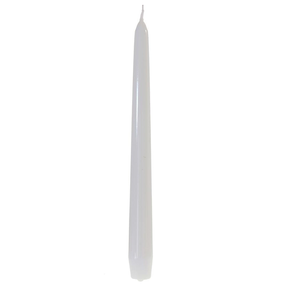 Венецианска свещ бяла, к-т 12 бр., 25 см