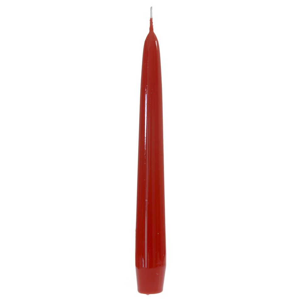 Венецианска свещ червена, к-т 12 бр., 20 см