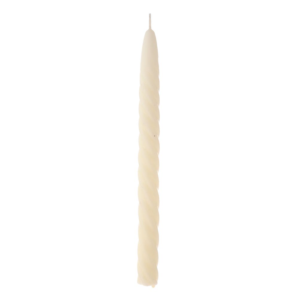 Усукана свещ-крем. Комплект от 6 бр. 25 см