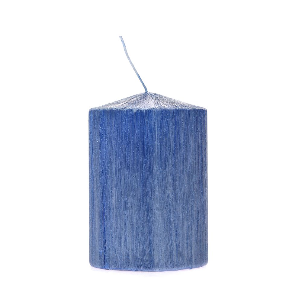 Свещ RUSTIC - синя. 7х10 см