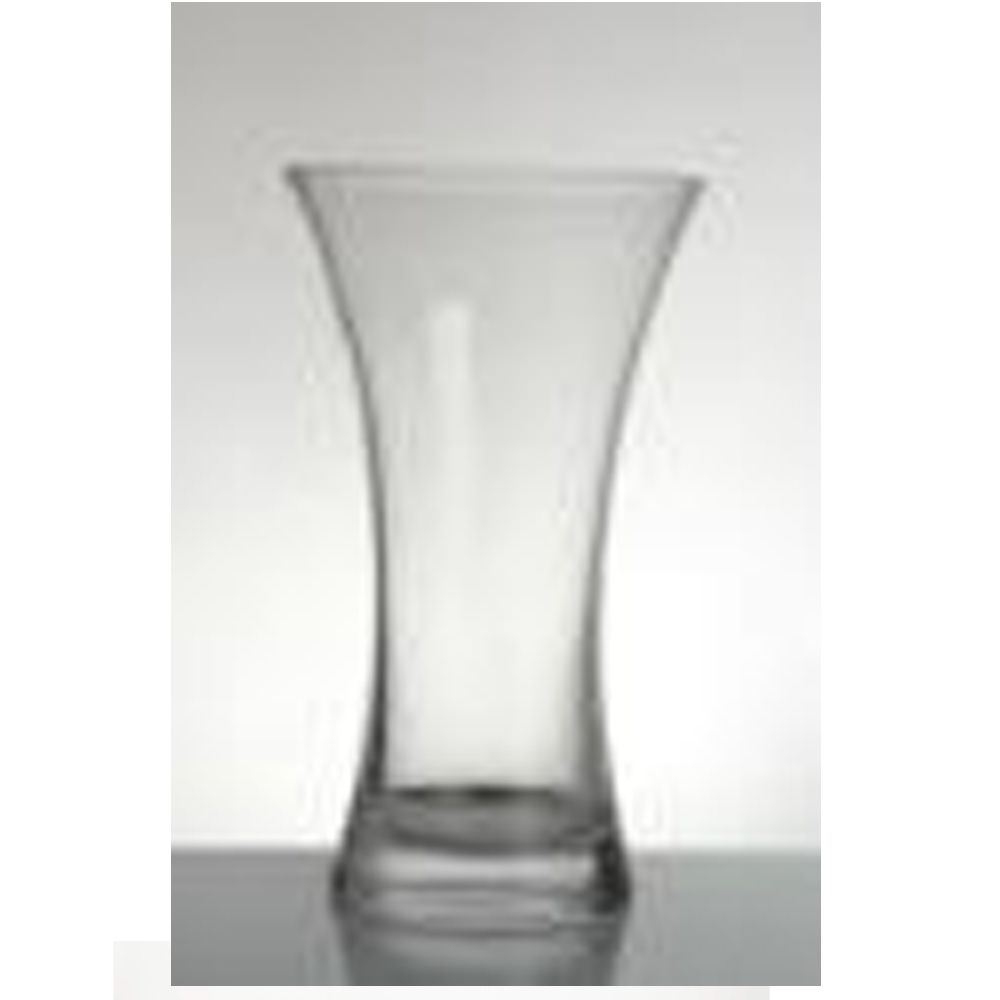 Стъклена ваза лале от изчистено стъкло, 15х30 см