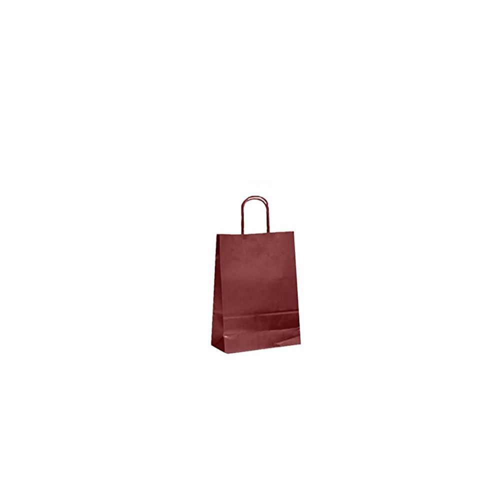 Крафт подаръчна торбичка, бордо, 15х21х8 см