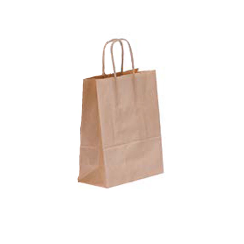 Крафт подаръчна торбичка, натурал, 30х42х12 см