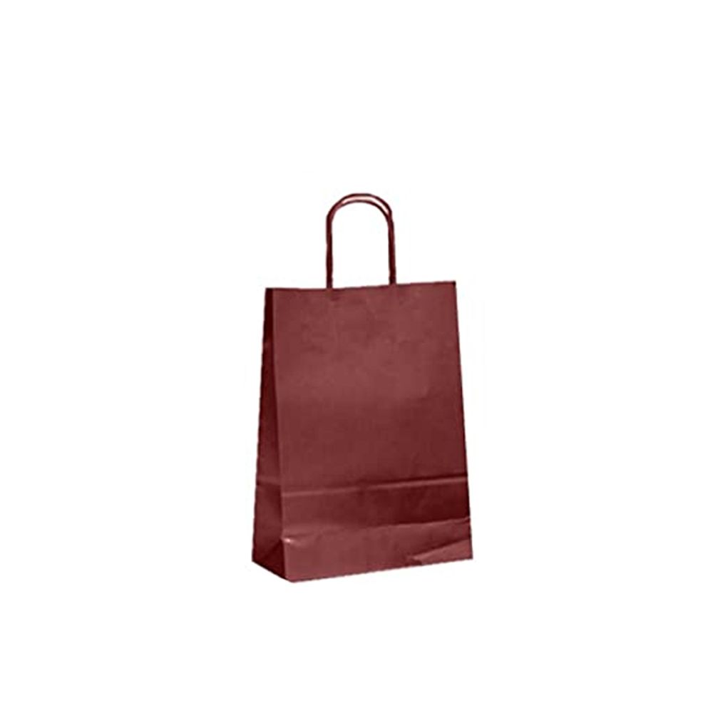 Крафт подаръчна торбичка, бордо, 30х42х12 см