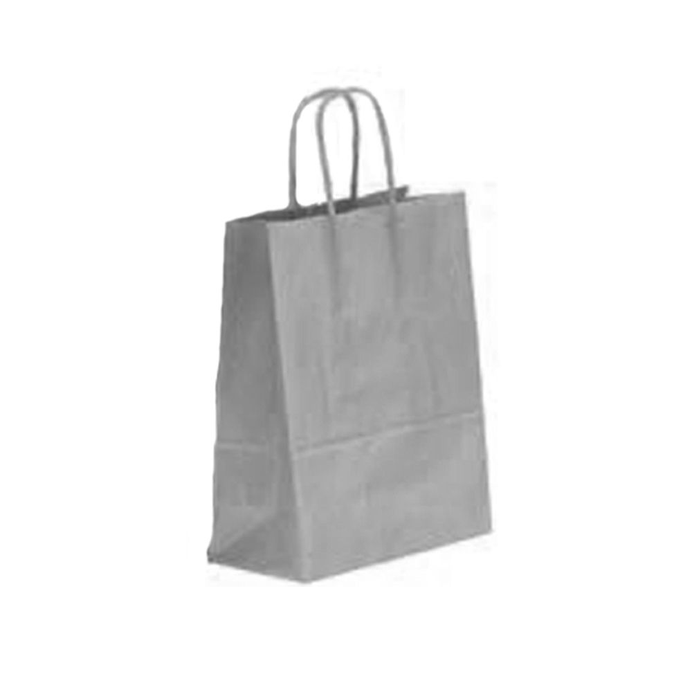 Подаръчна крафт торбичка, сива, 40х55х15см