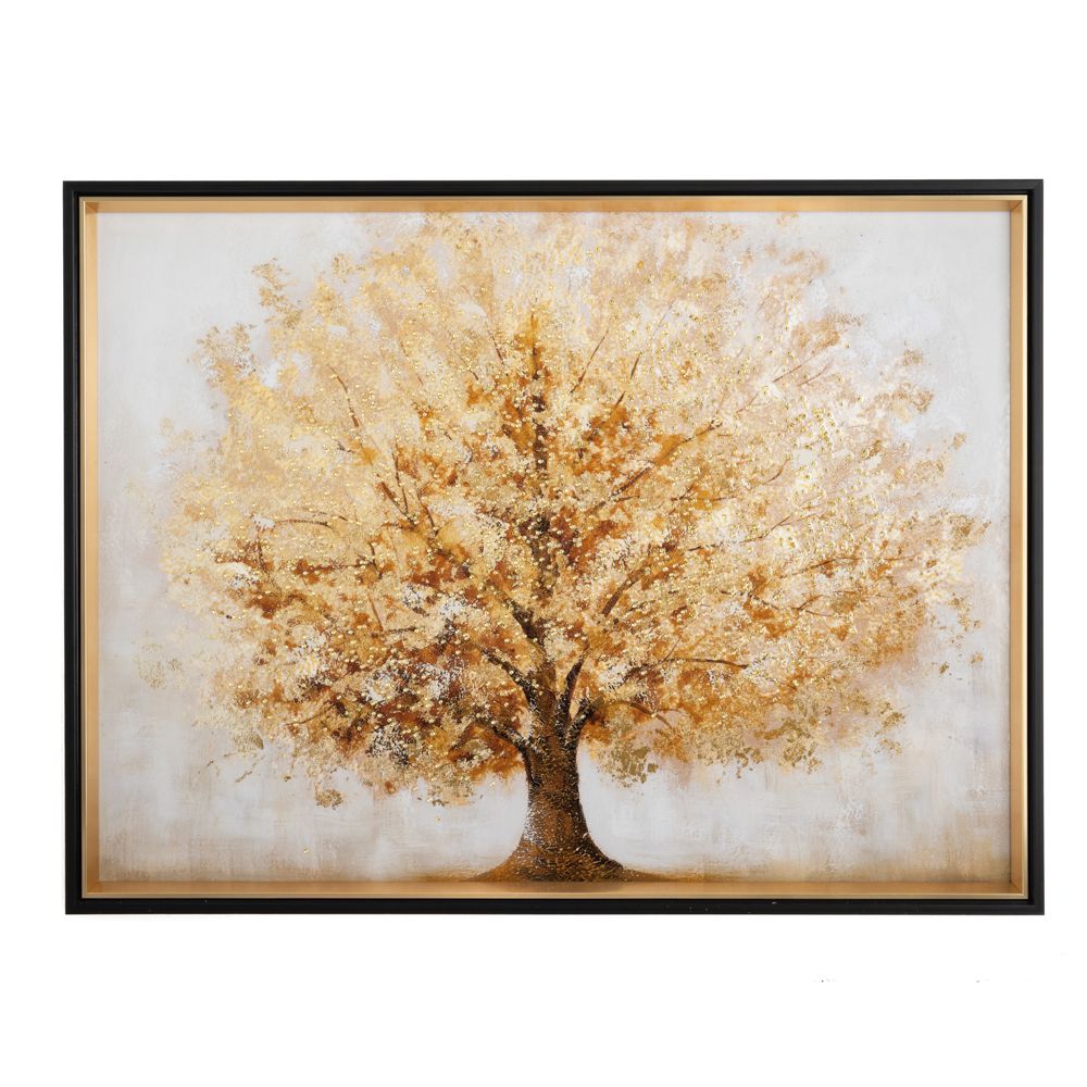 Картина със златно дърво в рамка 80х4х60см.
