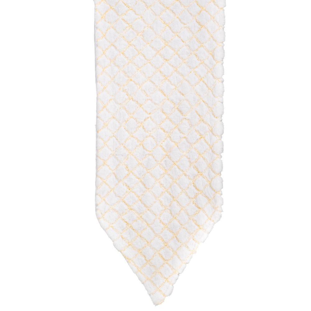  БЯЛ ЗЛАТЕН КИЛИМ С КОЖЕНА ПОВЪРХНОСТ 36X180 см