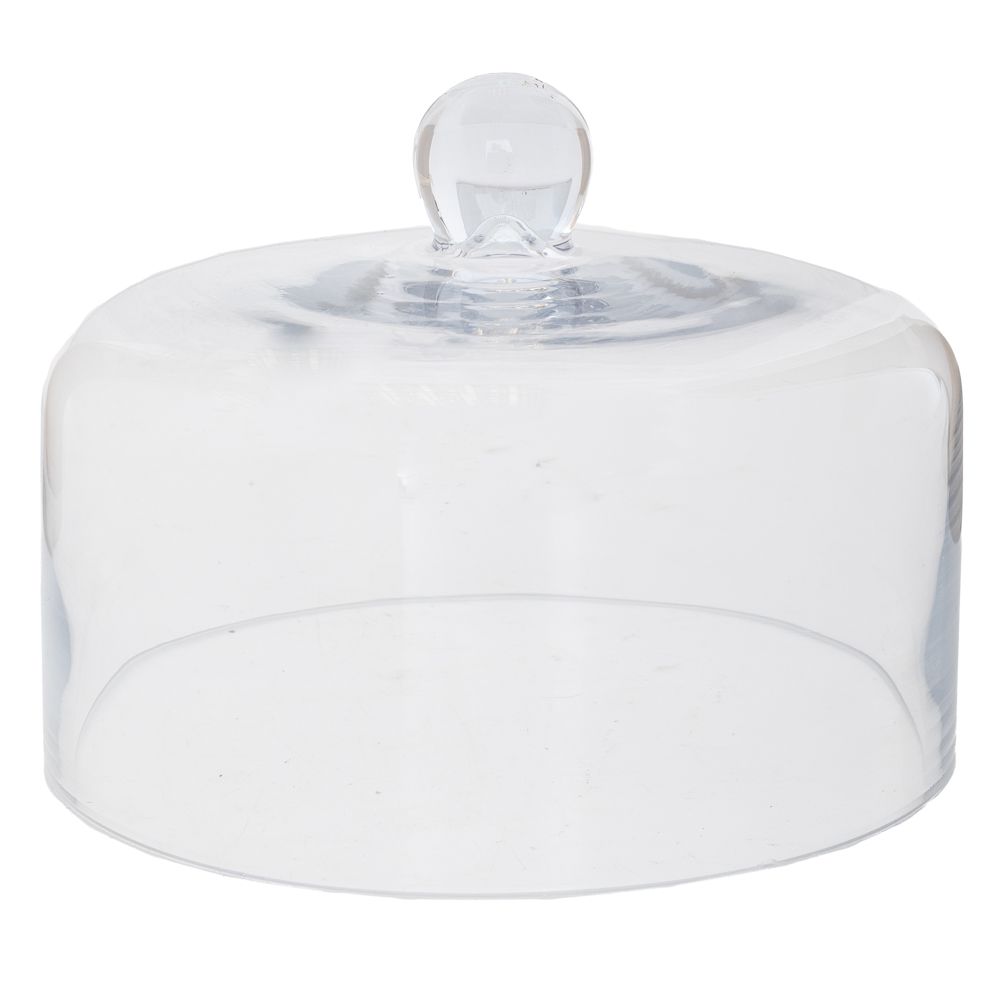  Прозрачна стъклена тава за шапки, диаметър 22 x 16 см