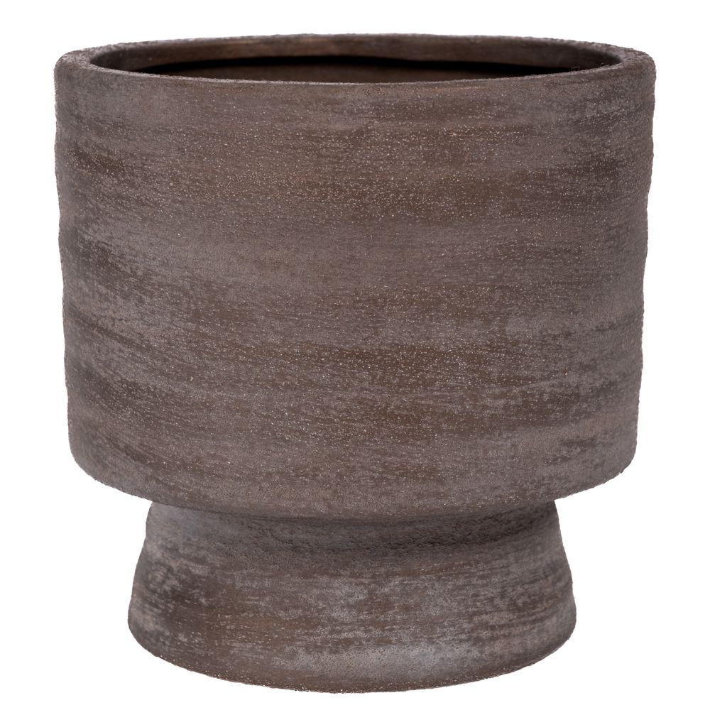  СИВ КРЪГЛ КЕРАМИЧЕН СЪД 14X14X14 см