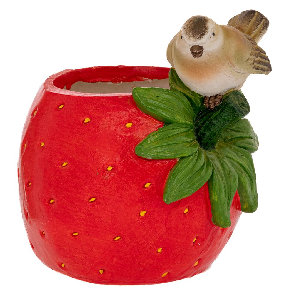 Декоративна саксия от смола във формата на ягода, 28x22x25 см