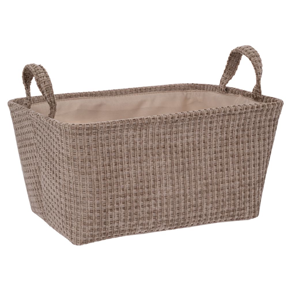  КОШНИЦА ЗА СЪХРАНЕНИЕ ОТ КРЕМОВА ТКАН 40X30X20 СМ