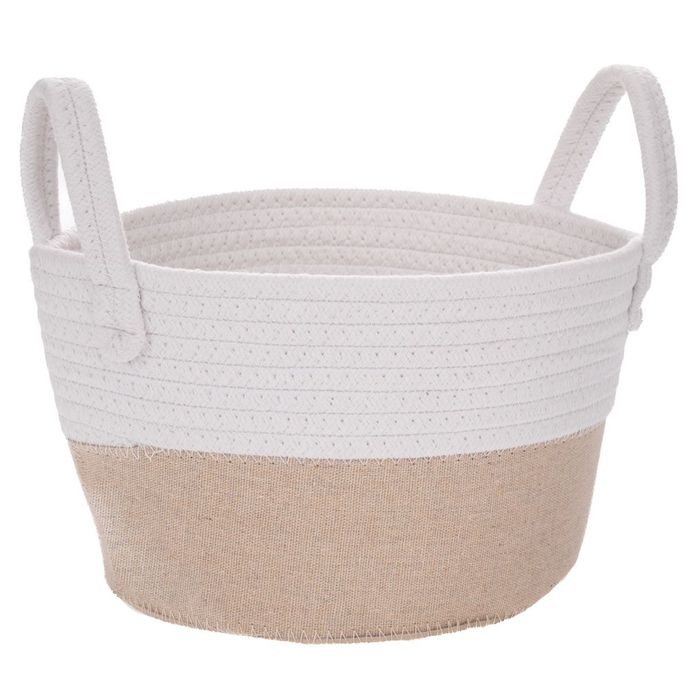  КОШНИЦА ОТ БЯЛ ПАМУКЕН ВЪЖЕ, 25 X 15 СМ