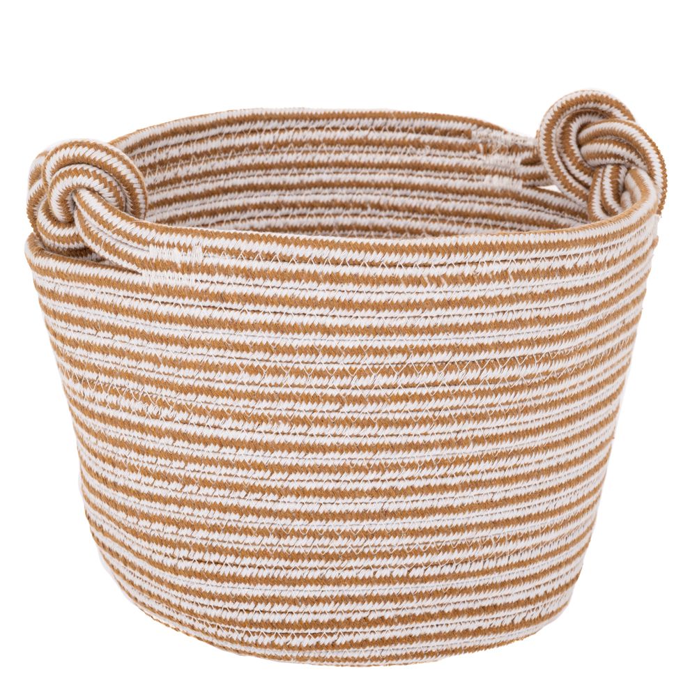  КОШНИЦА ОТ ПАМУКЕНО ВЪЖЕ, КРЕМОВА, 18x18 см