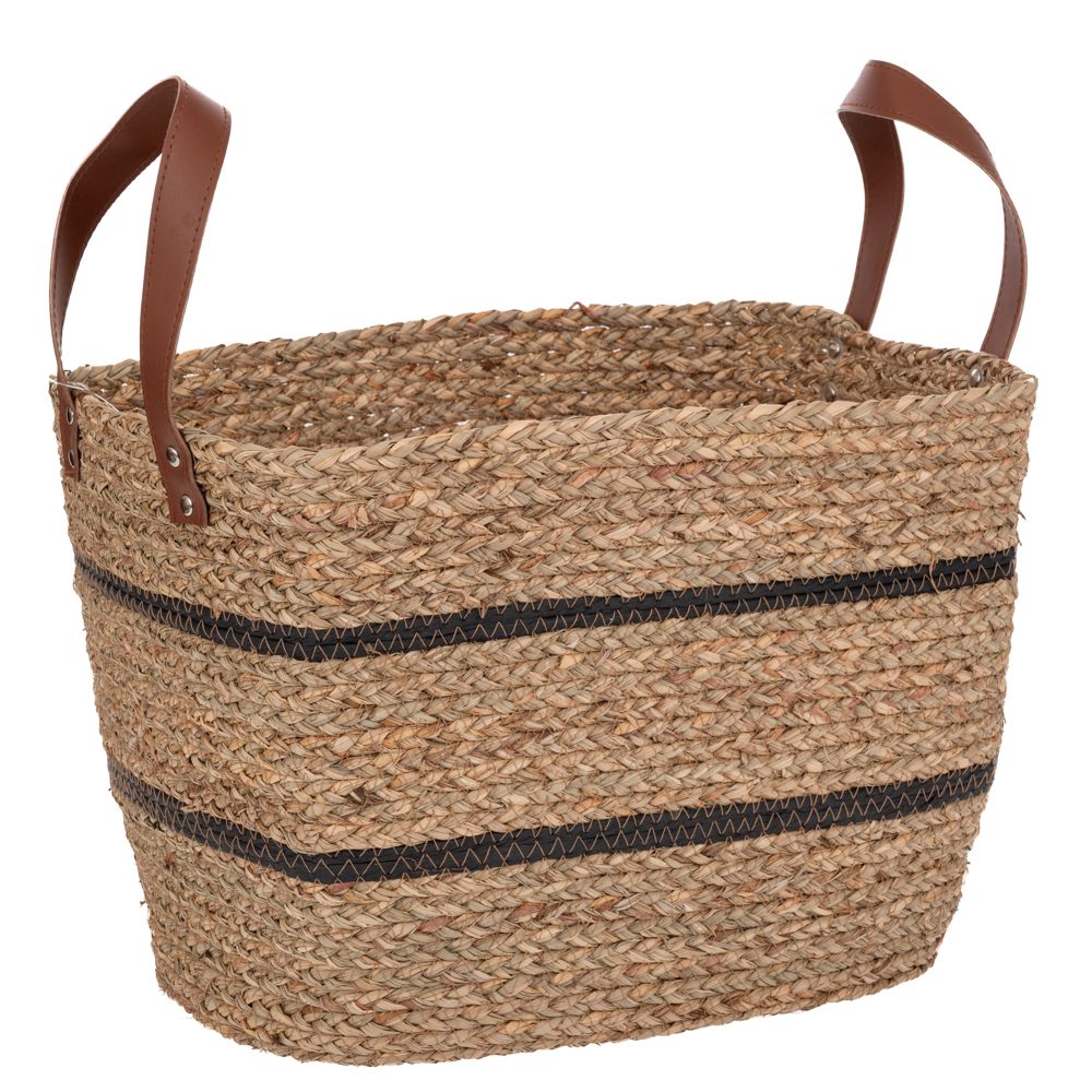  Плетена кошница с PVC дръжки 38x28x28 см