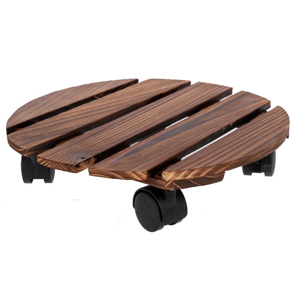  Дървена основа на колела, 30 x 7,5 см