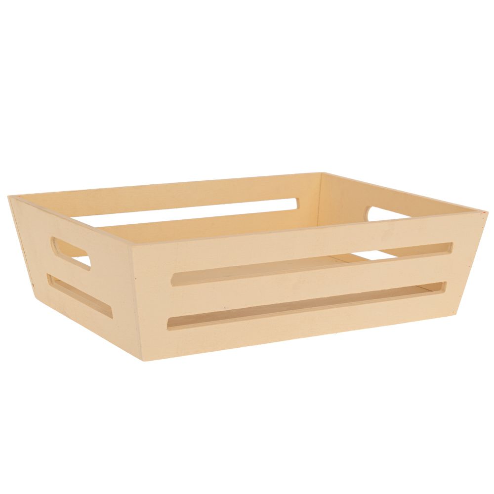  КРЕМОВА ДЪРВЕНА КУТИЯ 29X22X8 см