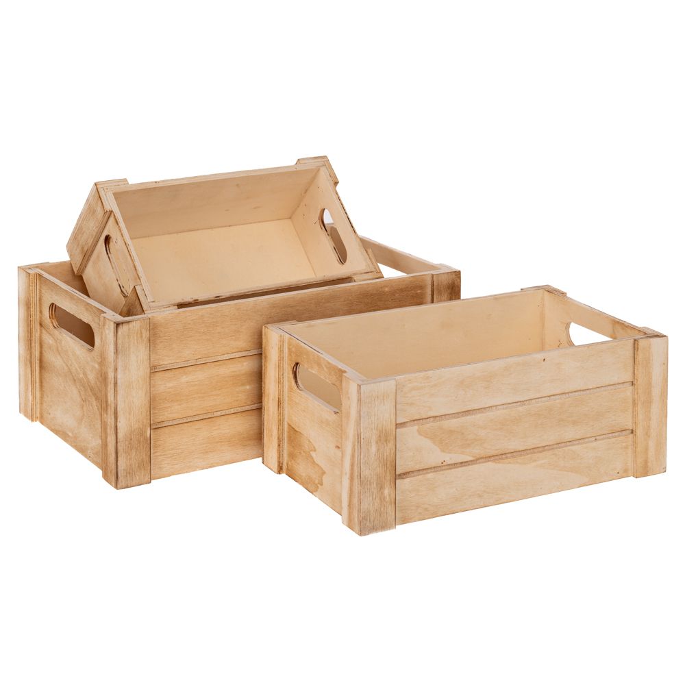  КОМПЛЕКТ ОТ 3 ДЪРВЕНИ КАСЕТИ 27X17X11, 23X14X9 И 19X11X8 СМ