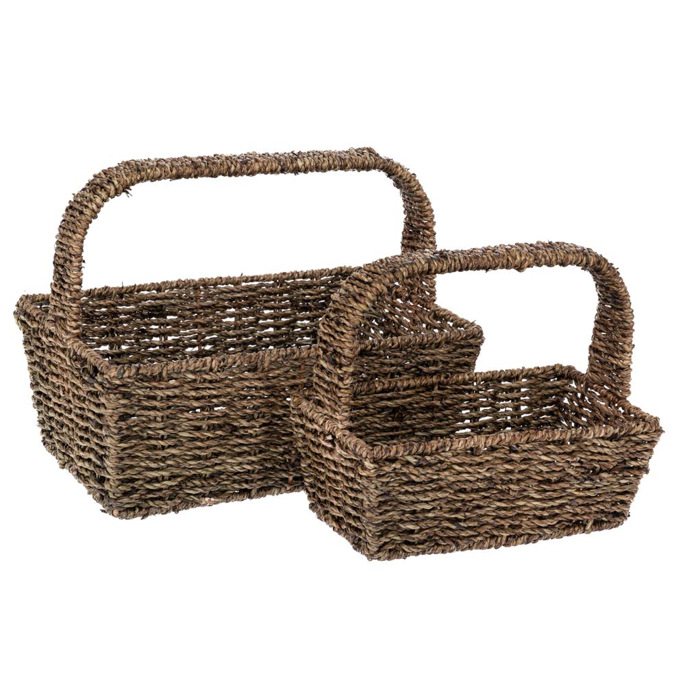  КОМПЛЕКТ ОТ 2 КОШНИЦИ С ДРЪЖКИ 30X20X12 24X14X10 см