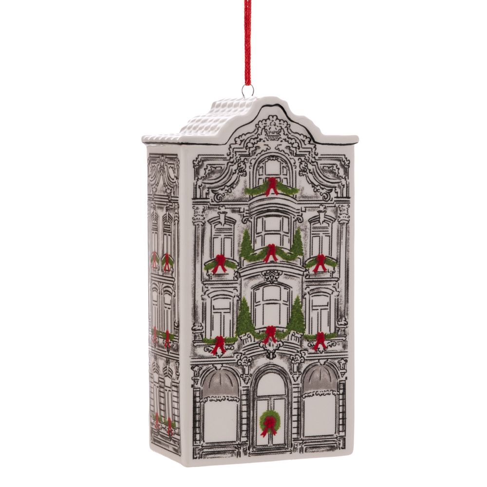  Коледна висулка във формата на къщичка, 7 x 4,5 x 13,5 см