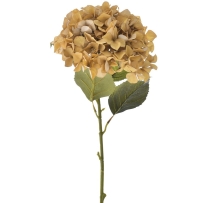 Клонка изкуствена хортензия, жълта, 110 см