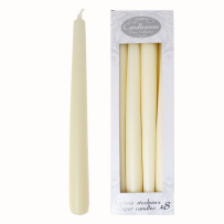 Colored taper candles - Cream color, 7h, 240 x 22мм