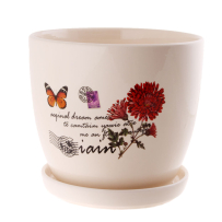 Ceramic pot butterfly,21.2X21.2