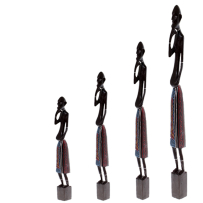 AFRICAN FAMILY, MIX MODELS, S/4, 50CM