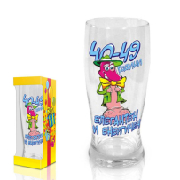 Beer glass Funny Willy,&ldquo;40-49 years&ldquo;,300 ml. 
