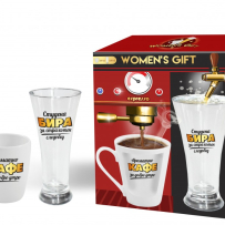 WOMENS GIFT - Slant mug 300ml + Beer glass  300ml