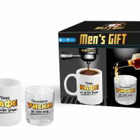 MENS GIFT - Boss mug 300ml + whisky glass 270ml