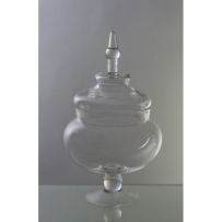 LARGE GLASS CANDY JAR WITH LID  25X35CM
