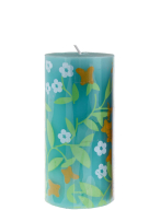 Candle Column - blur flowers,  15 cm., (12 /24)
