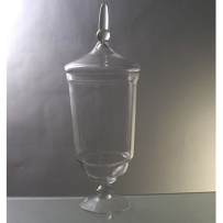 GLASS CANDY JAR WITH LID D21?54CM