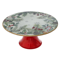 XMAS CAKE STAND WITH BERRIES DESIGN 22X10CM