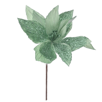 XMAS MINT POINSETTIA PICK D26x35CM