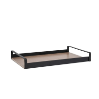 DECO METALLIC-WOODEN TRAY 50x31x7CM