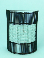 Абажур плет-пръчки и стъкло, 1 мод., 34 см./ без кабел и фасунга/