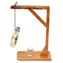 Wooden stand,a glass and hanging botle of brendy, 25Х13Х40см 