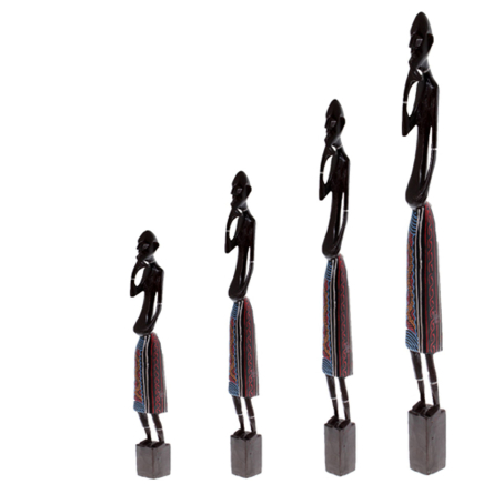 AFRICAN FAMILY, MIX MODELS, S/4, 50CM