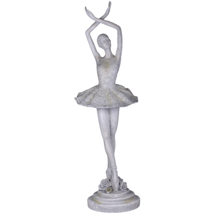 Фигура Балерина в цвят " Антично сиво". Размери 25Х26СМ, височина 82СМ