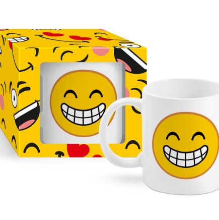 EMOTICON MUG ,&ldquo;Laugh&ldquo;,300ML