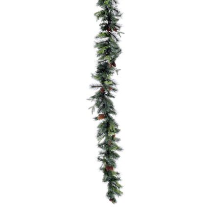 CHRISTMAS GARLAND NATURE 30X270CM WITH FIR BRANCHES AND PINECONES 286TIPS