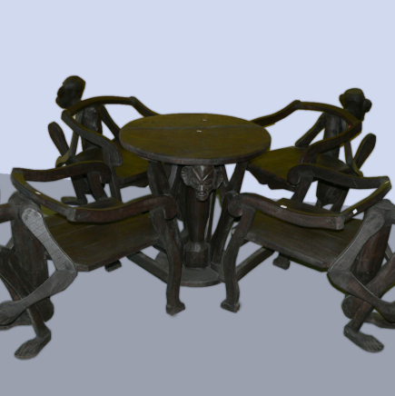 Туземец- комплект маса с 4 стола